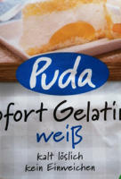 1. Päckchen Gelatine